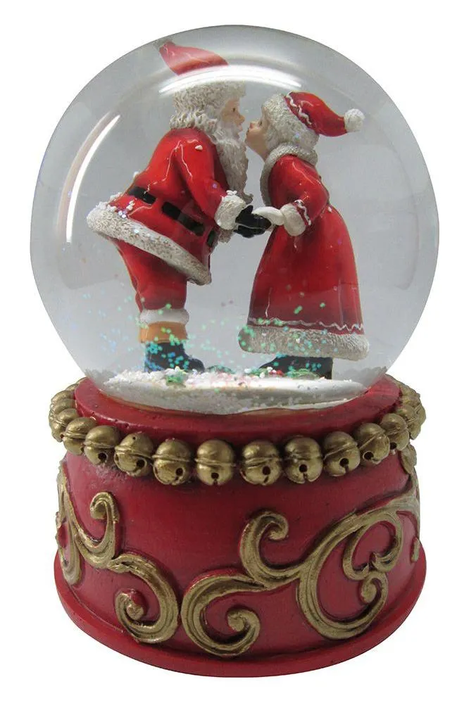 100MM Musical Mr. and Mrs. Claus Water Globe