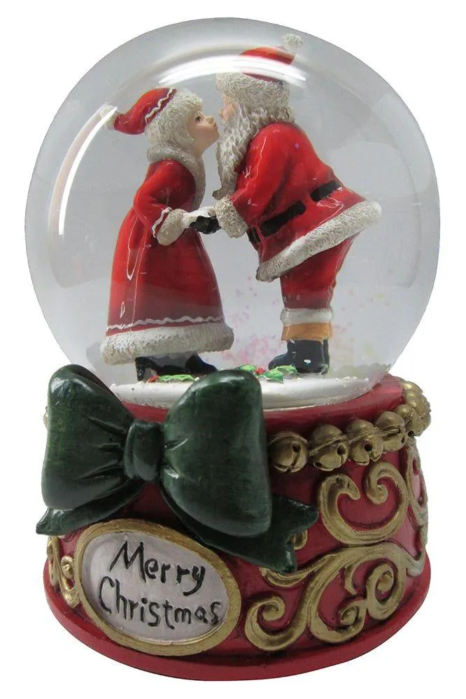 100MM Musical Mr. and Mrs. Claus Water Globe