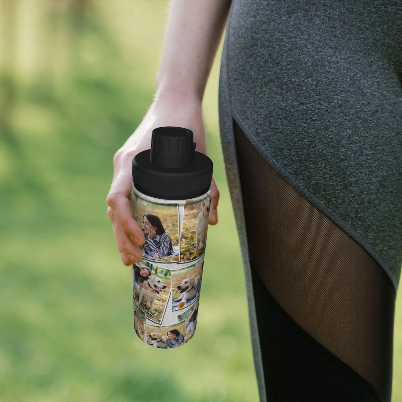 18OZ Custom Photo Sports Insulated Kettle Stainless Steel Water Bottle Personalized Photo Tumbler Sports Gifts