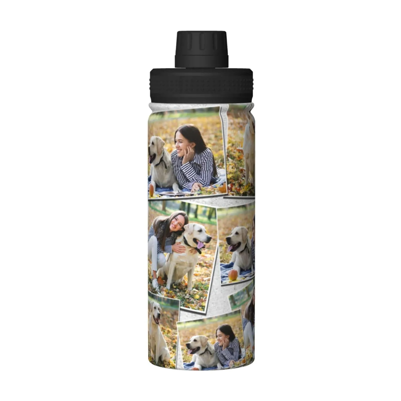 18OZ Custom Photo Sports Insulated Kettle Stainless Steel Water Bottle Personalized Photo Tumbler Sports Gifts