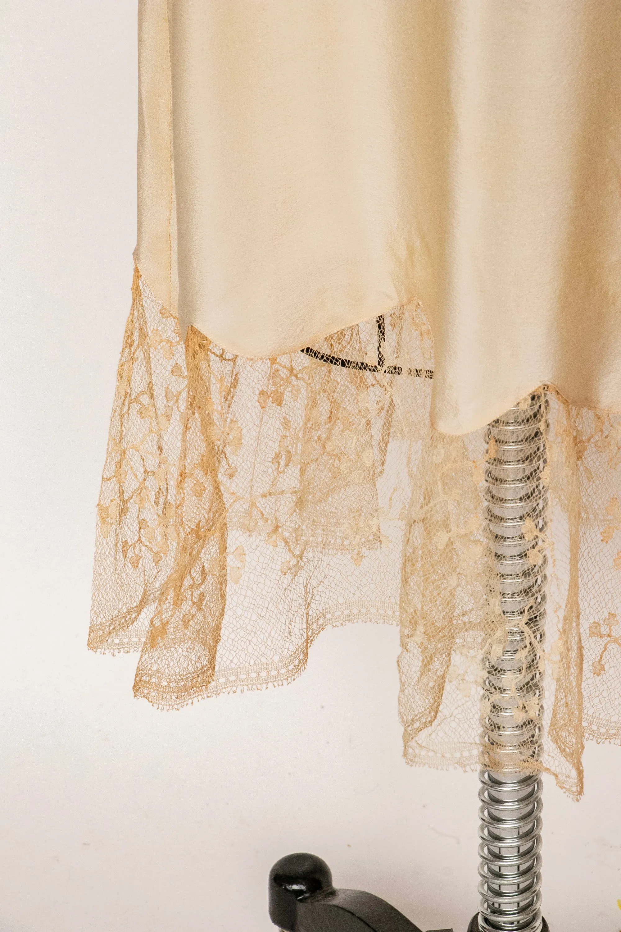 1920s Slip Dress Silk Lace Deco Lingerie S