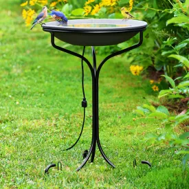 20" Heated Bird Bath with Metal Stand