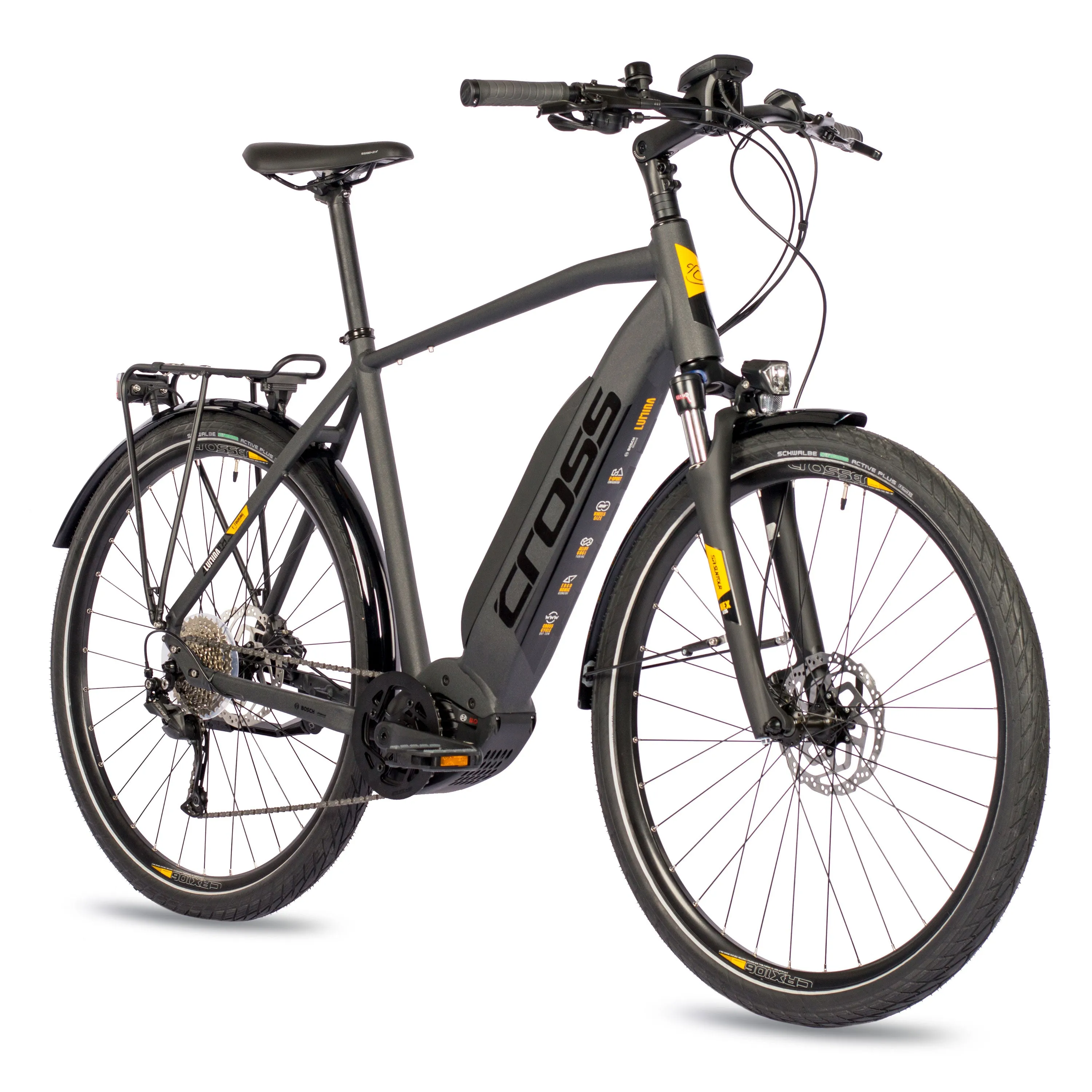 28 Zoll Herren E-Bike Trekking Fahrrad LUMINA BOSCH PERFORMANCE LINE CX GEN4 500Wh 9s SHIMANO ALIVIO