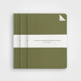 3 Pack Stone Paper Notebook Set︱A5 Hardcover, Grass green