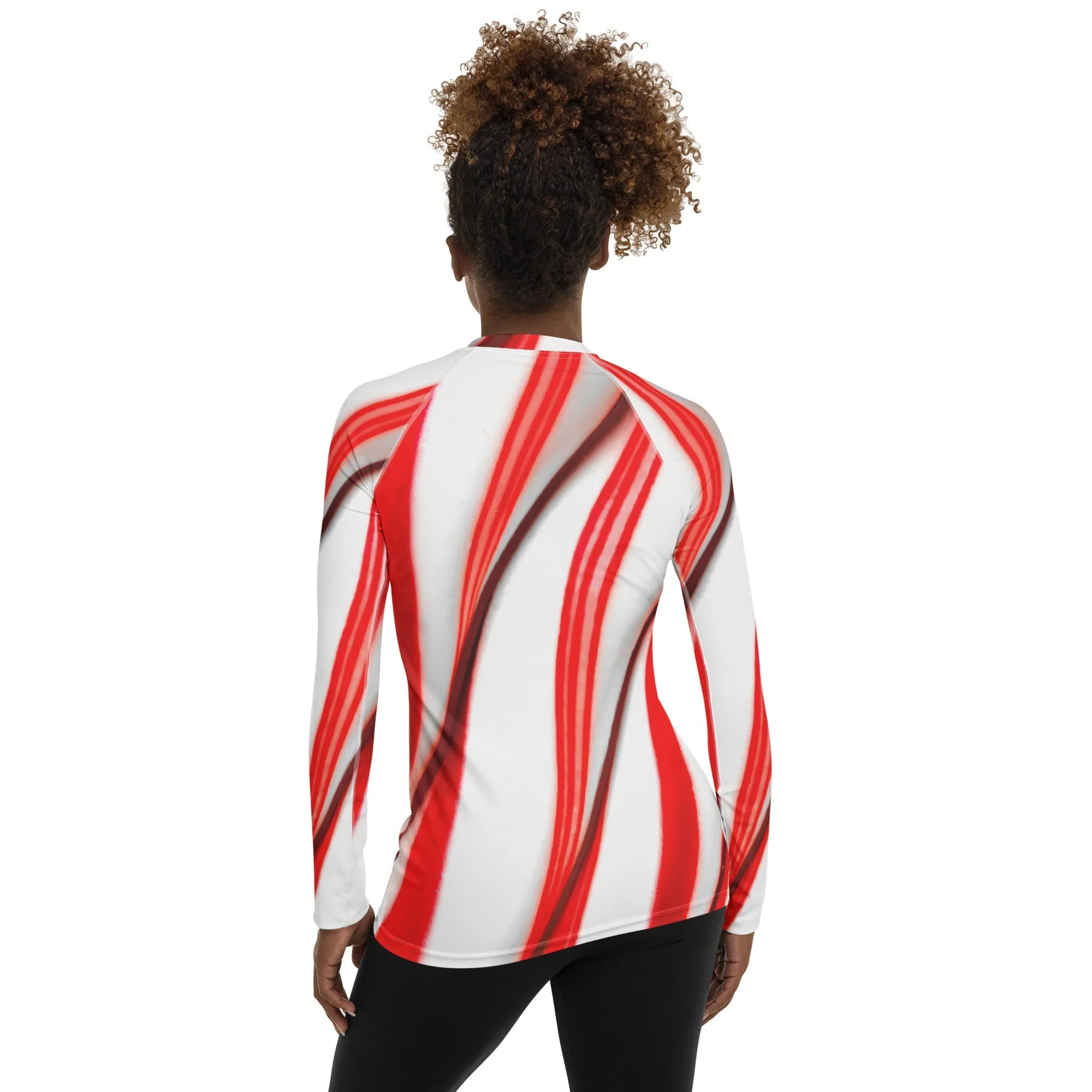 3D Candy Cane Rash Guard