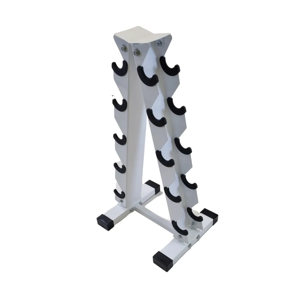 5 TIERWHITE DUMBELL STORAGE HOLDER RACK