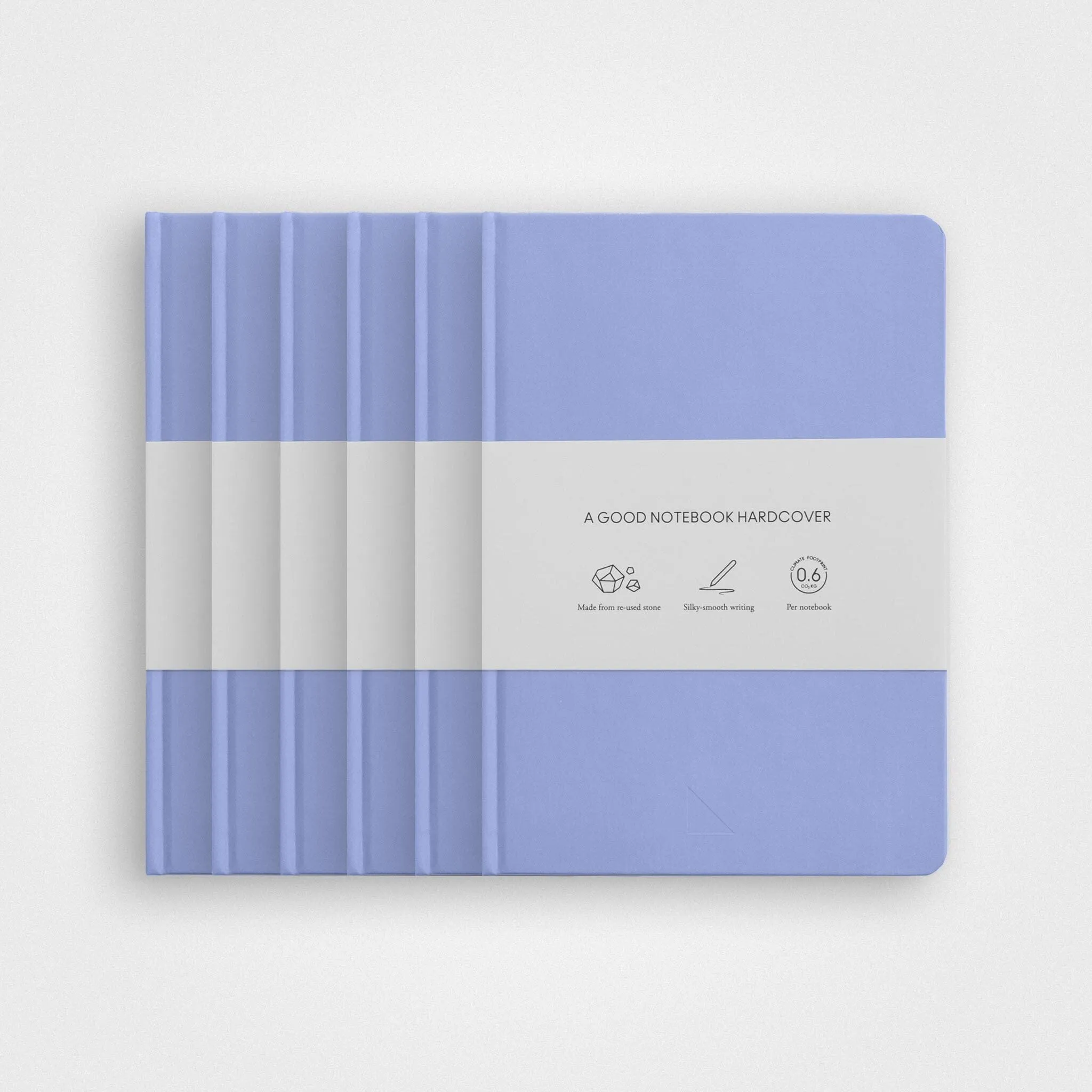 6 Pack Stone Paper Notebook Set︱A5 Hardcover, Vista blue