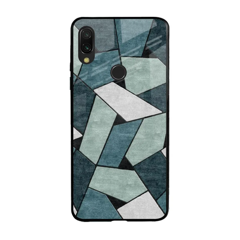 Abstact Tiles Glass Case for Xiaomi Redmi Note 7 Pro