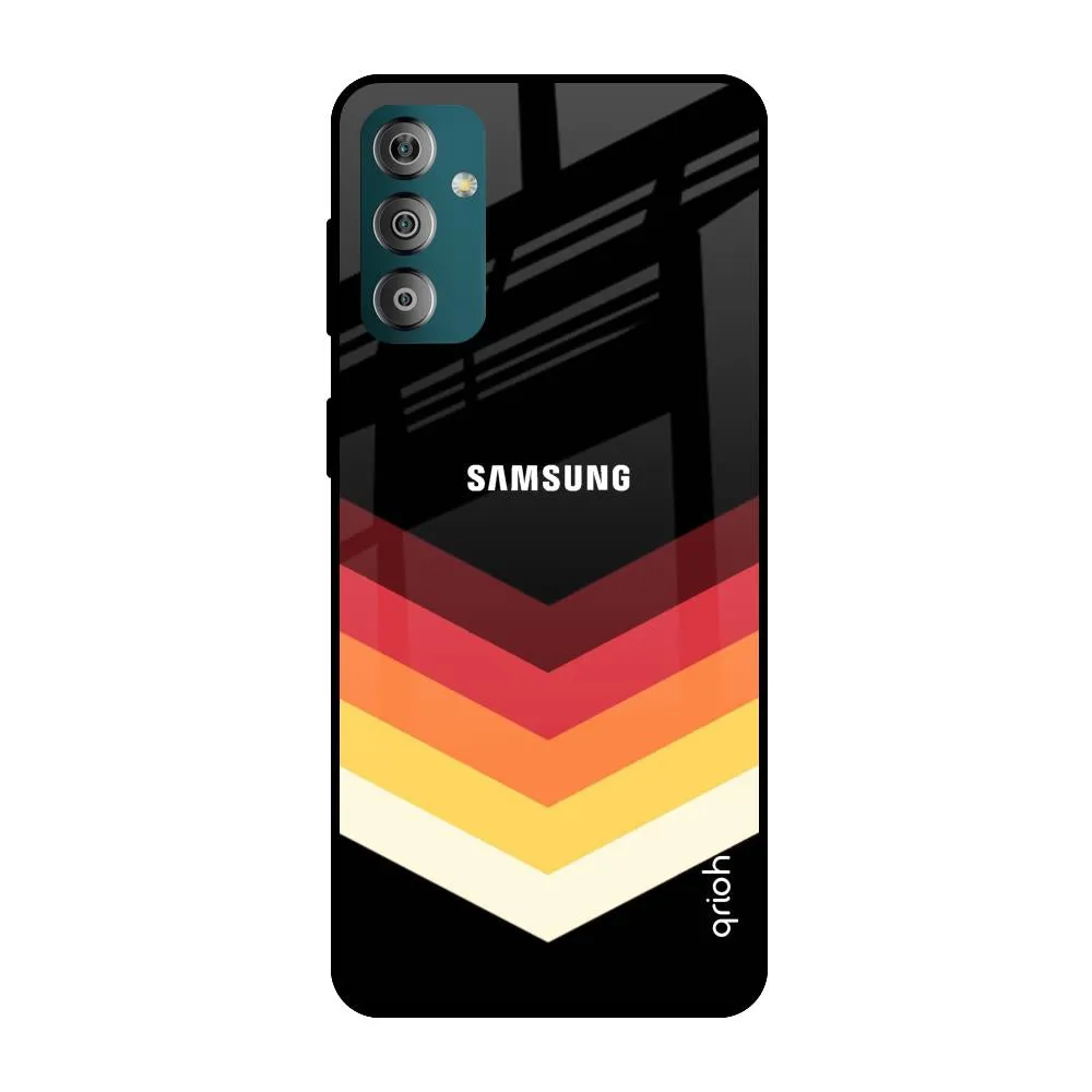 Abstract Arrow Pattern Glass Case For Samsung Galaxy F23 5G