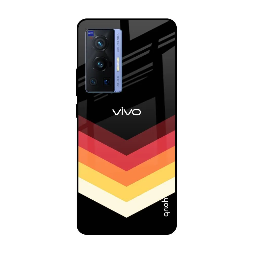 Abstract Arrow Pattern Glass Case For Vivo X70 Pro