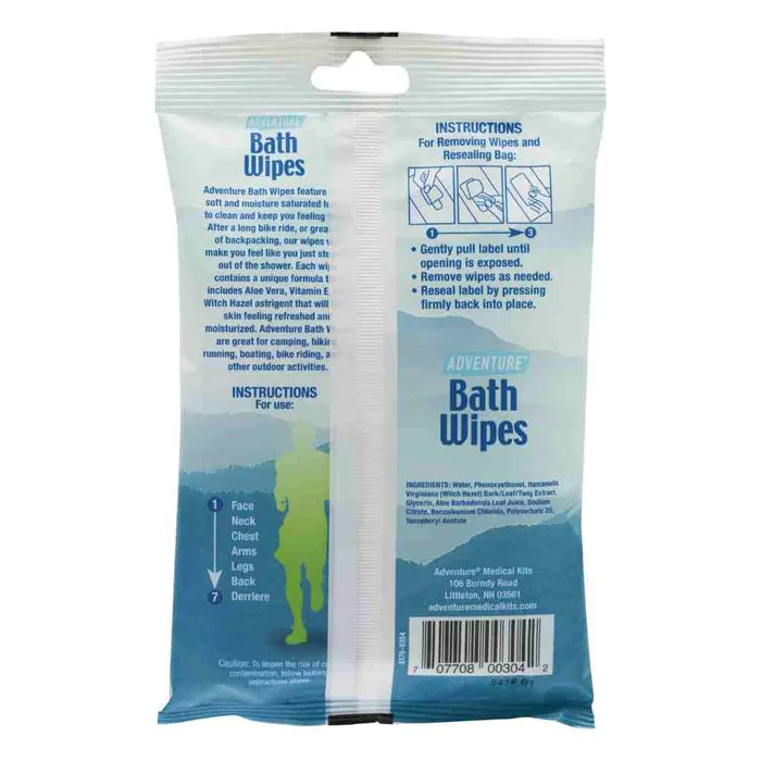 ADVENTURE BATH WIPES TRAVEL SIZE