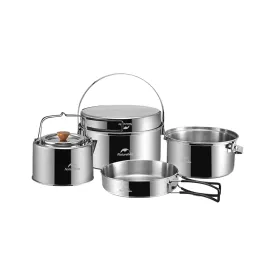 Alat Masak Camping Naturehike NH22CJ005 Cooking Pot Set w/ Kettle 2-3P