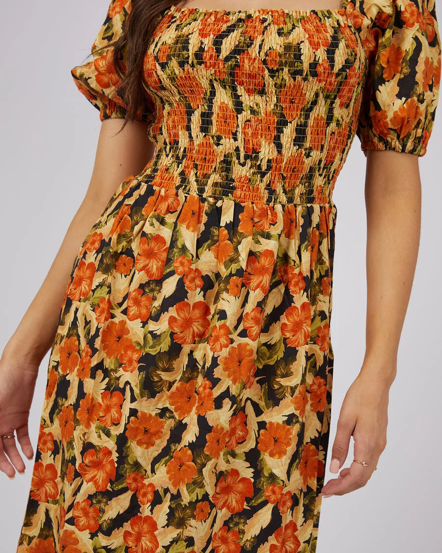 All About Eve Margot Floral Shirred Dress Print