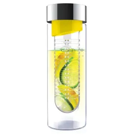 Asobu - Flavor It Glass Water Bottle With Fruit Infuser Yellow 600 ml