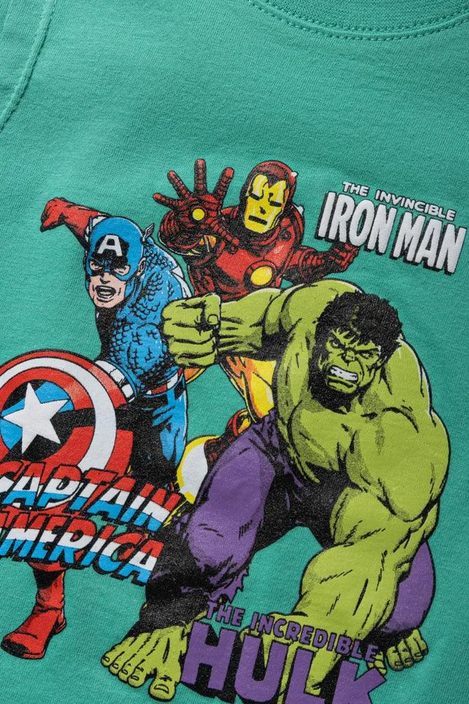 Avengers 2 Pack Sleeveless T-Shirts Blue & Green