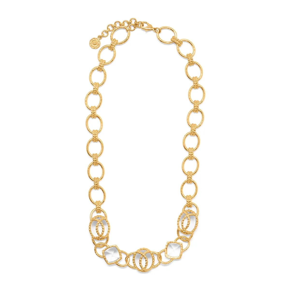 Blandine Chain Necklace, 18" 2" - Clear Quartz