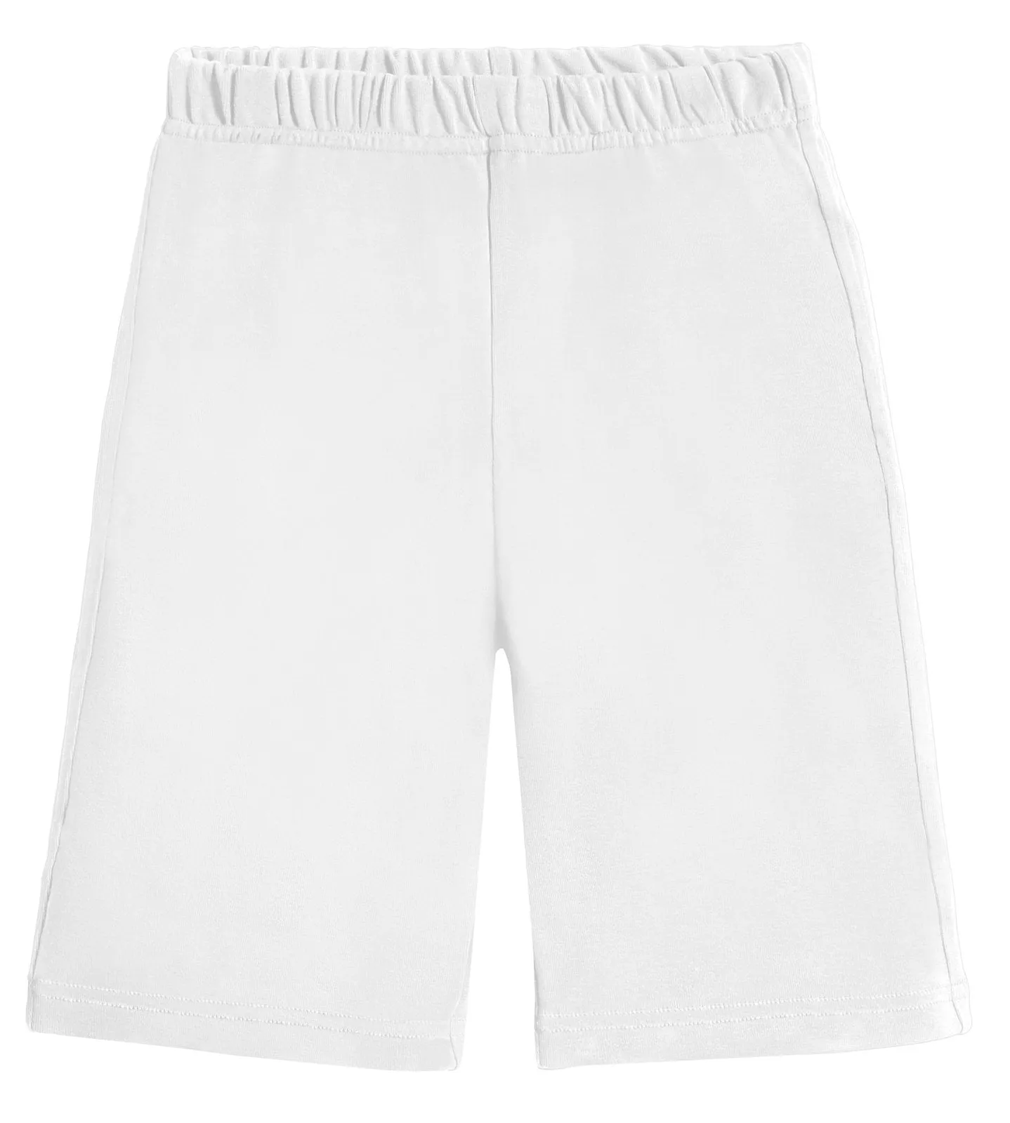 Boys Soft Cotton Athletic Short - UPF 50   | White