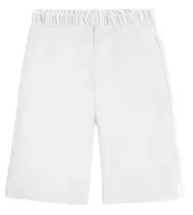 Boys Soft Cotton Athletic Short - UPF 50   | White