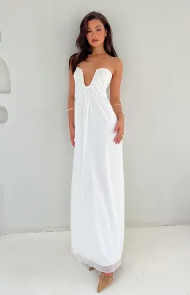 Braelyn White Strapless Maxi Dress