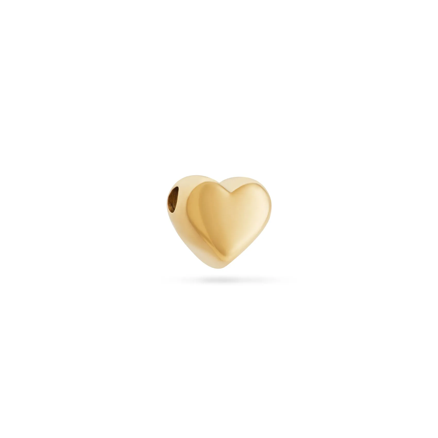 Bubble Heart Necklace Charm (Gold)