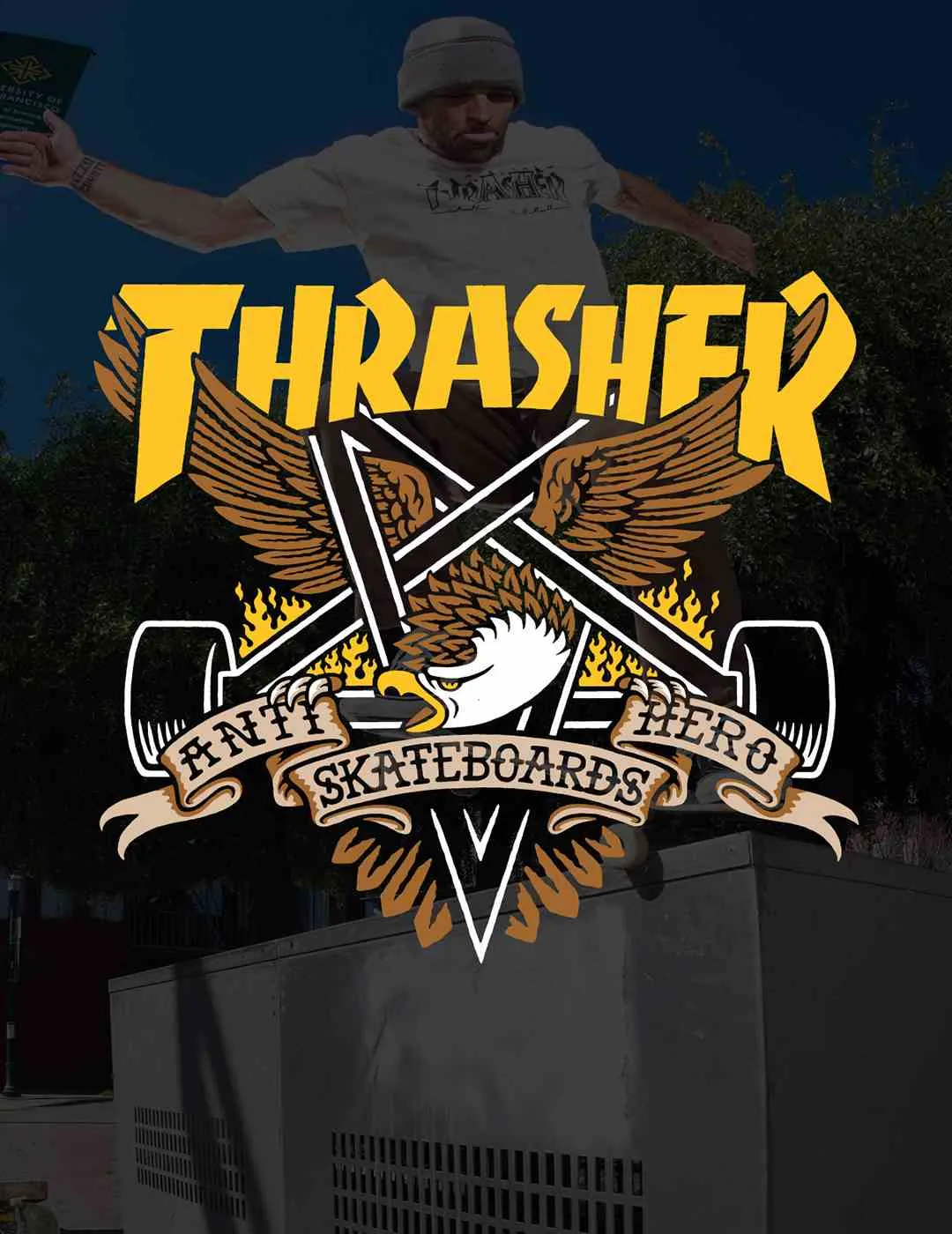 Camiseta Thrasher Eaglegram Blanco