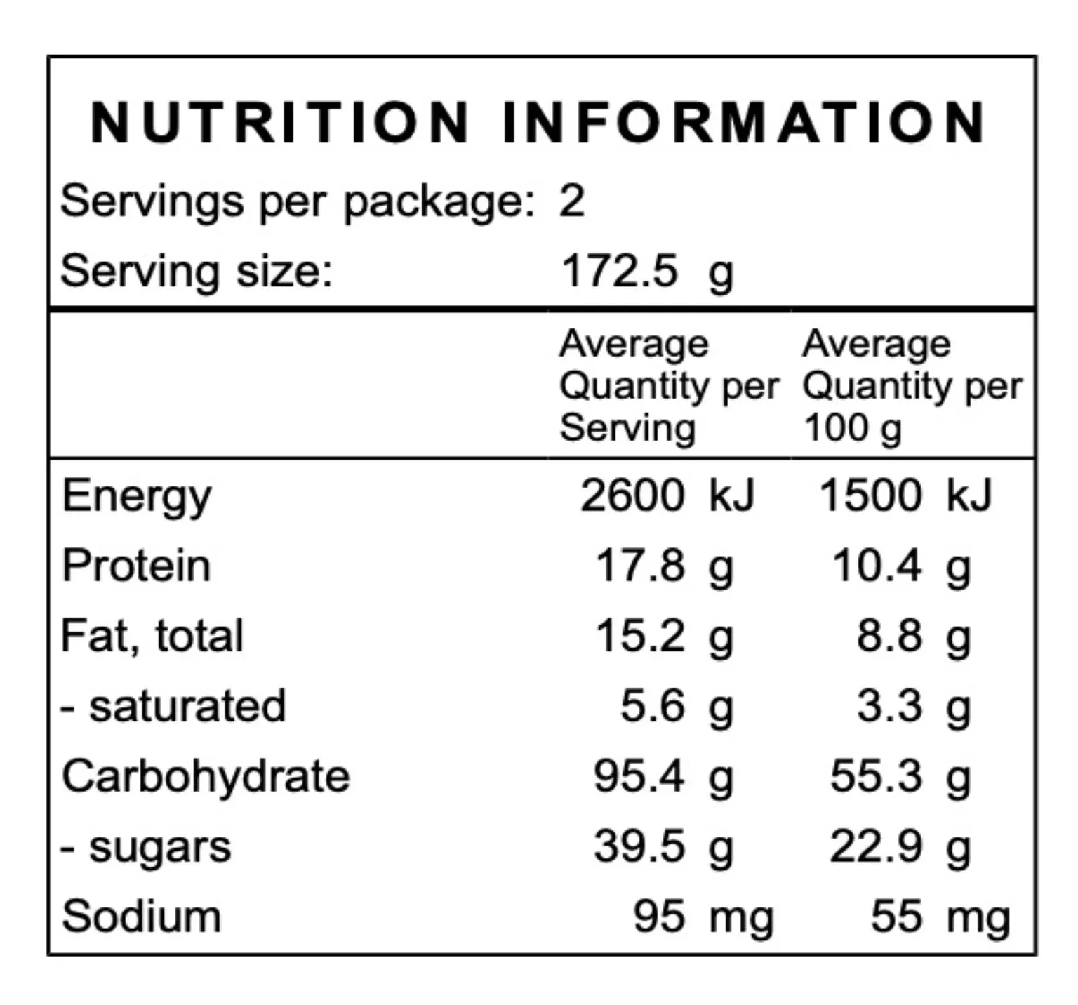 Campers Pantry Porridge with Apple, Blueberries & Hemp Double Serve - 145g