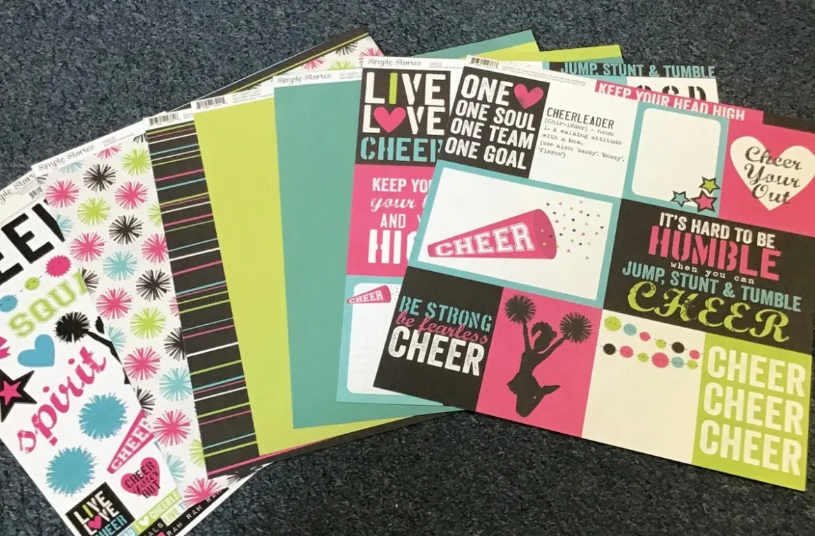 Cheer 12x12  paper by Simple Stories