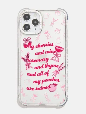 Cherries And Wine Shock iPhone Case