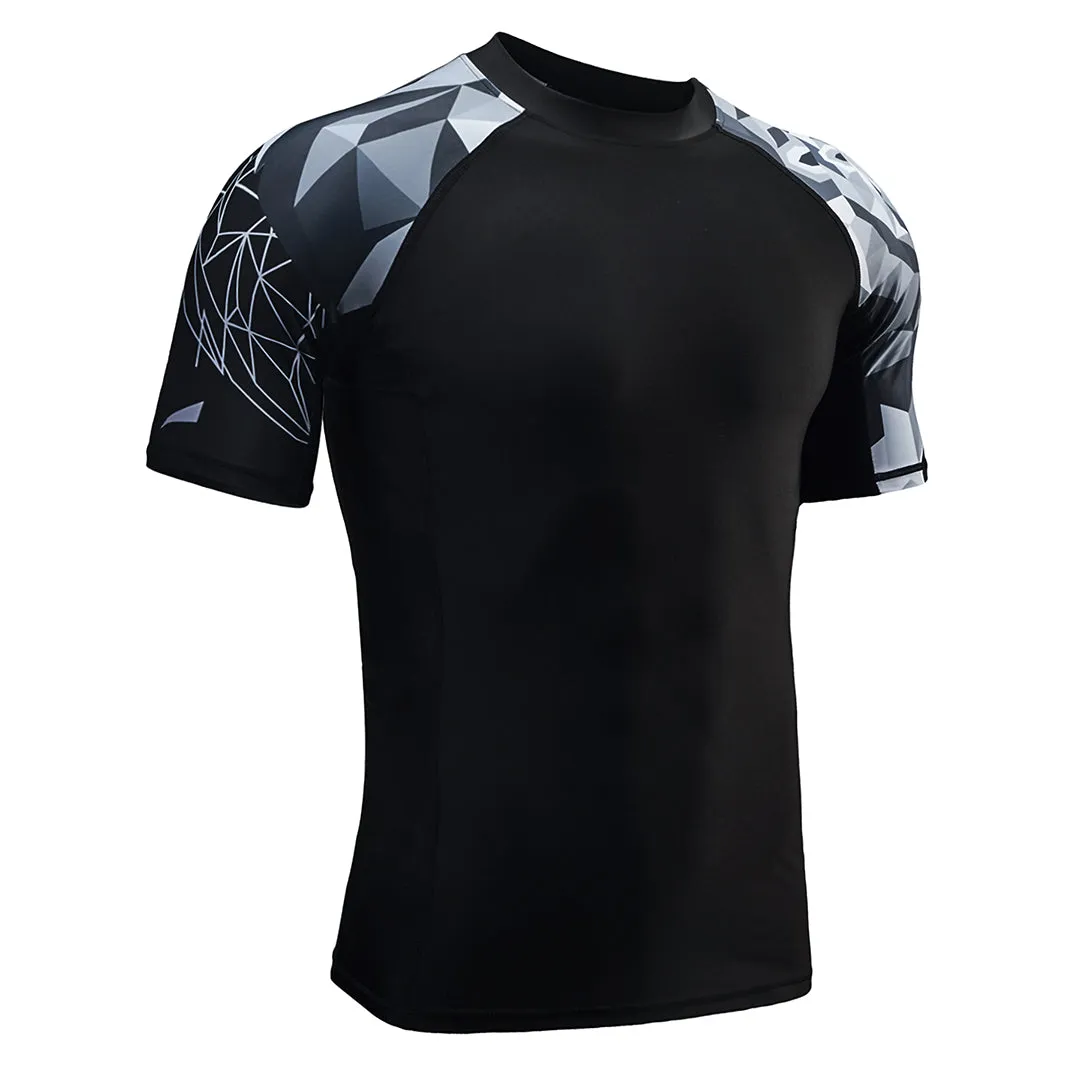 Classic UPF50  Men’s Rash Guard Short Sleeve - Bear Style