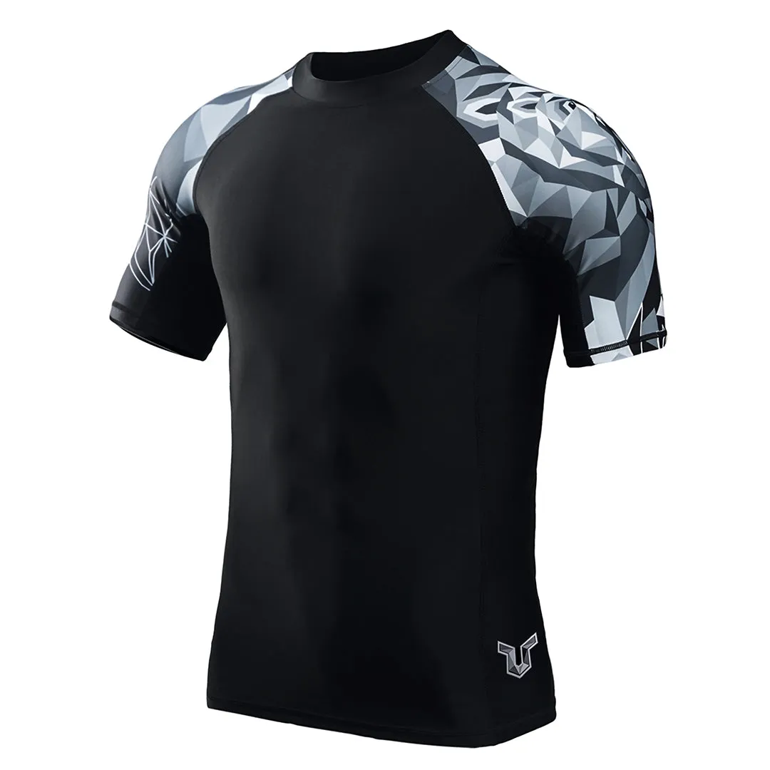 Classic UPF50  Men’s Rash Guard Short Sleeve - Bear Style