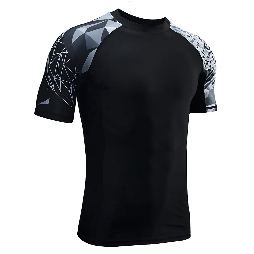 Classic UPF50  Men’s Rash Guard Short Sleeve - Jaguar Style