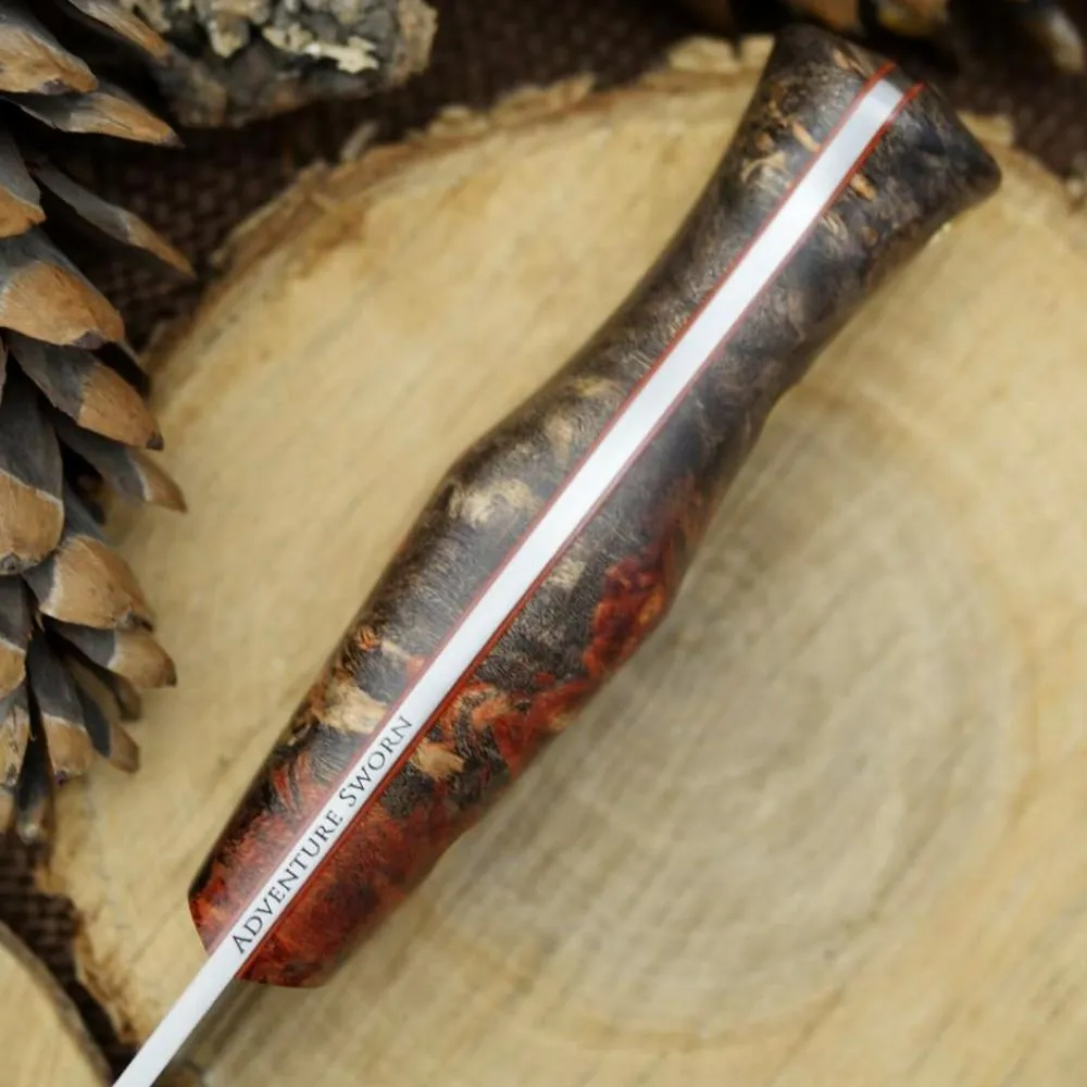 CPM3V Explorer: Black & Red Box Elder Burl