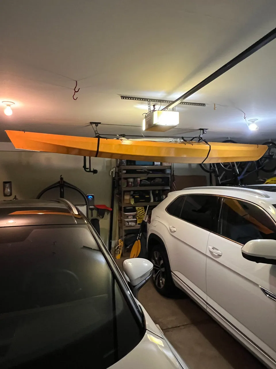 Essential Kayak Garage Ceiling Storage Hoist | Holds up to 150 lbs