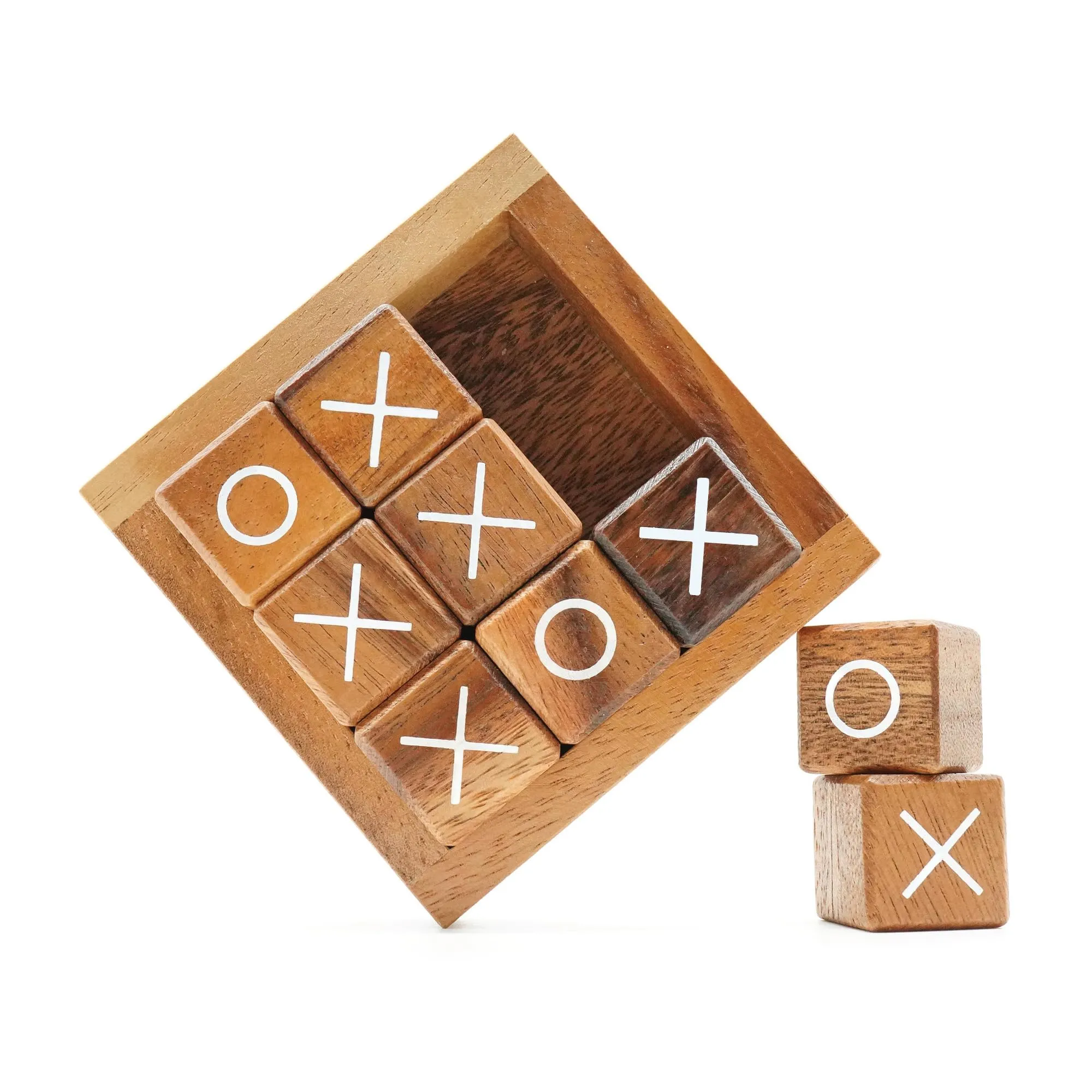 Fun Games Set- Wooden Puzzles, Tumbling Tower, Tic Tac Toe