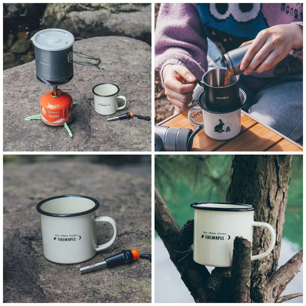 GELAS CANGKIR CAMPING FIREMAPLE CORAL ENAMEL MUG