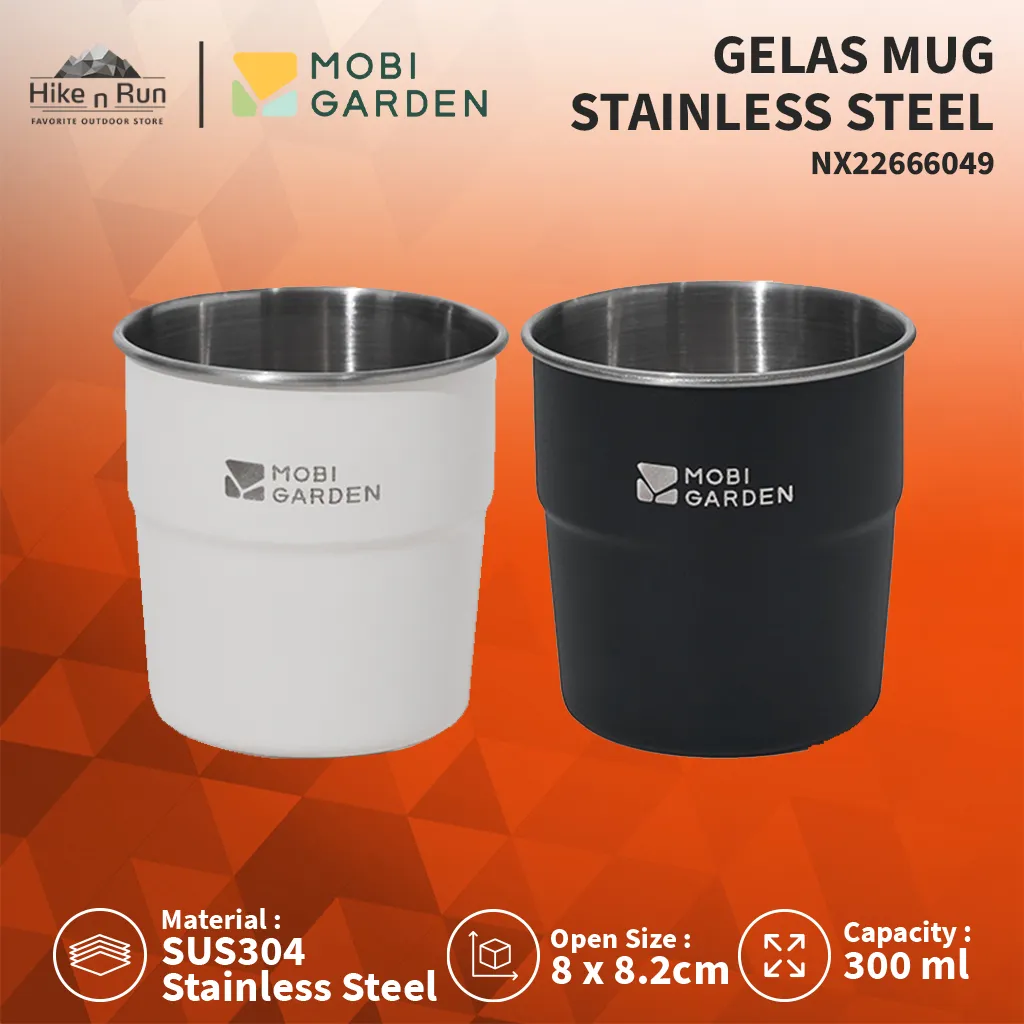 Gelas Mug Cangkir Kemping Mobigarden NX22666049 Stainless Cup Outdoor