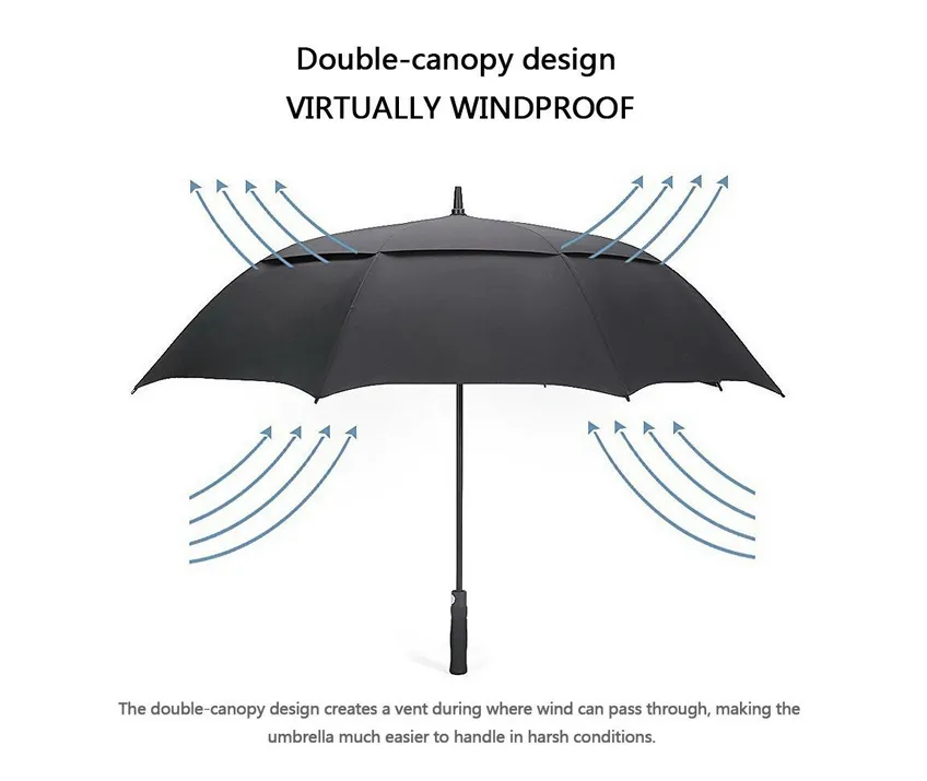 Golf Umbrella Large Windproof Double Layer