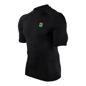 HUGE SPORTS UPF50  Men’s Short Sleeve Rash Guard  - Black