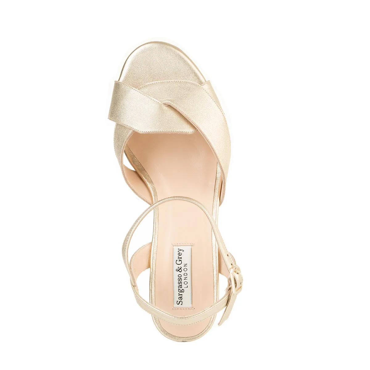 Krista - Extra-Wide Fit Sandal - Gold Leather