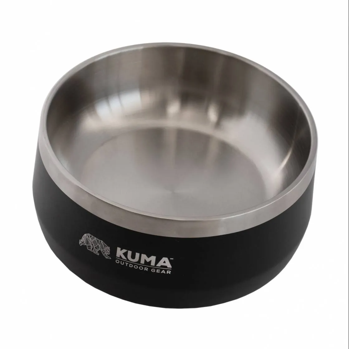 Kuma Stainless Steel Dog Bowl-Orange