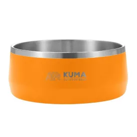 Kuma Stainless Steel Dog Bowl-Orange