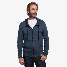 Lightweight Full Zip - Blue Ink Heather