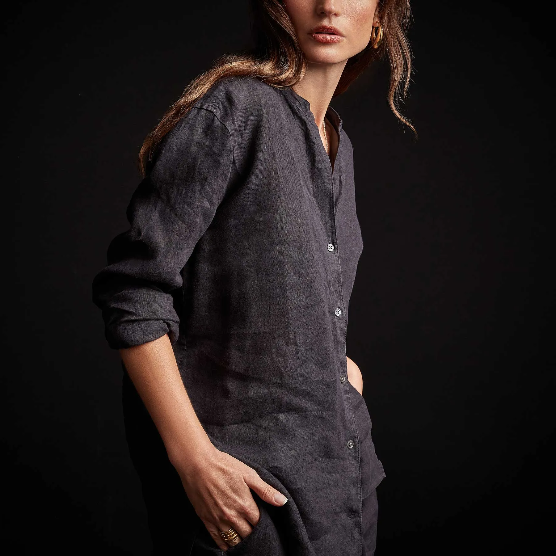 Lightweight Linen Shirt - French Navy Pigment