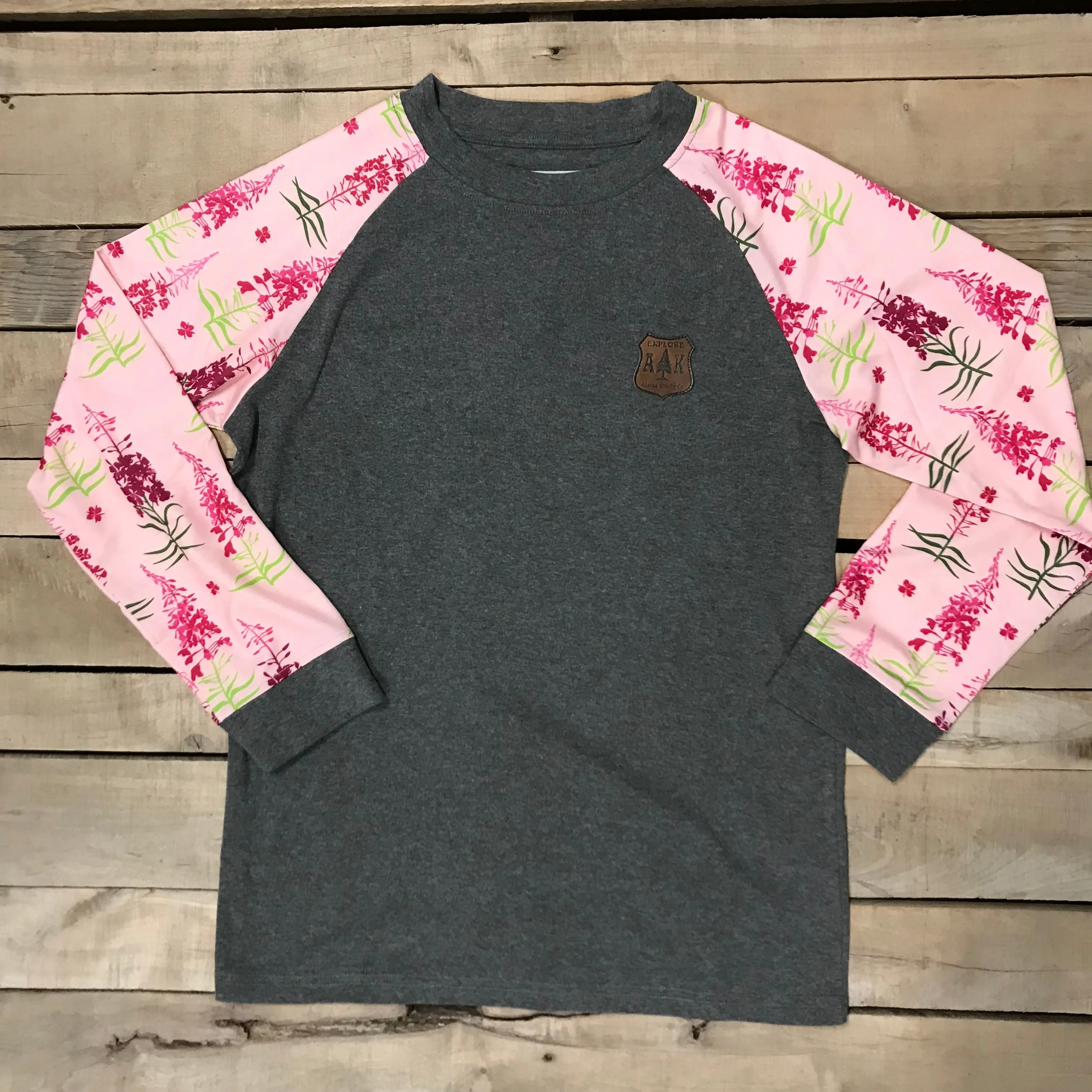 Lightweight Sleeve Print Crewneck