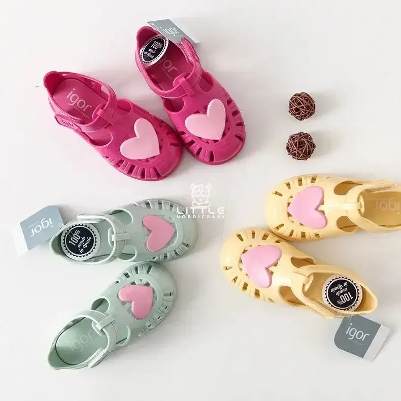 Love Heart Jelly Sandals