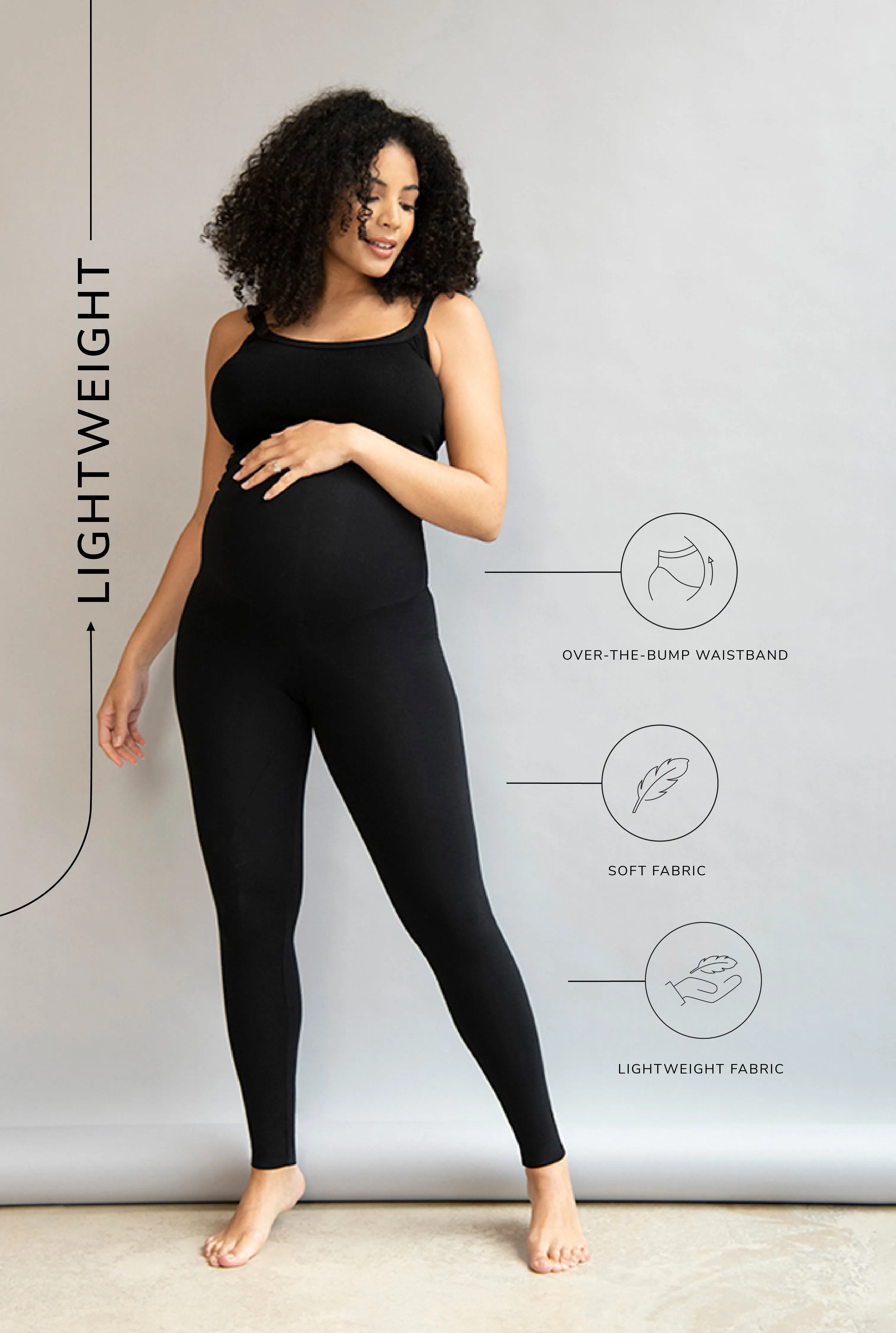 Maternity Lightweight Everyday Leggings - Black