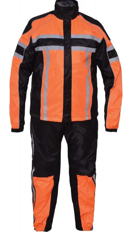 Mens REVOLUTION GEAR Hi-Viz Nylon Rainsuit