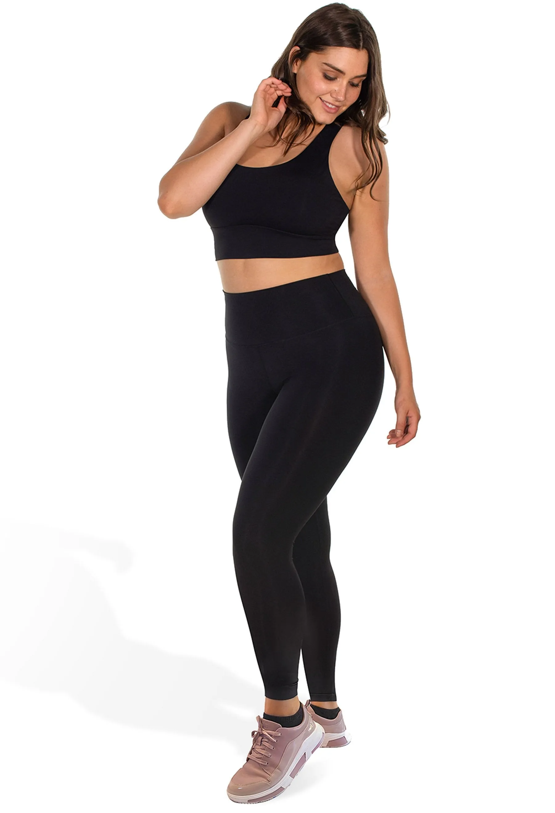 Mesh Racer Bra   High Waisted Leggings Athleisure Set