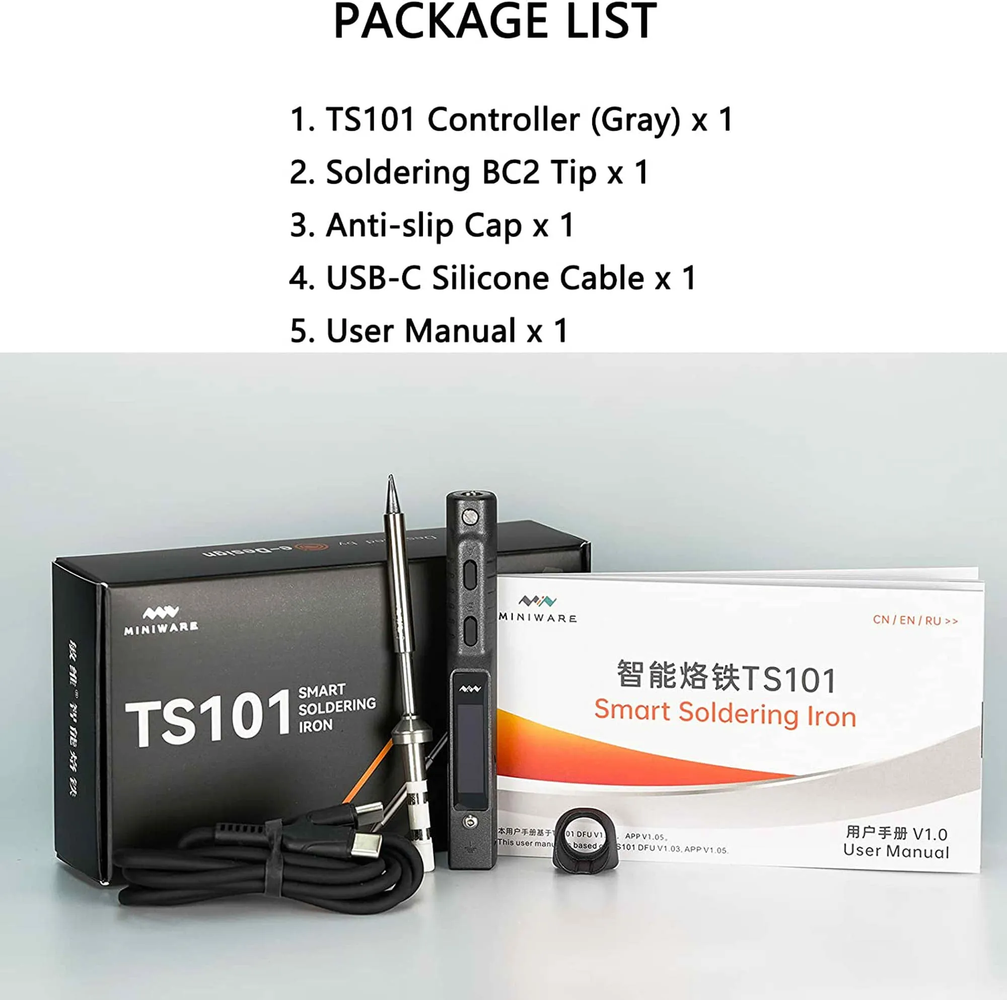 MiniWare TS101 BC2 Soldering Iron Kit