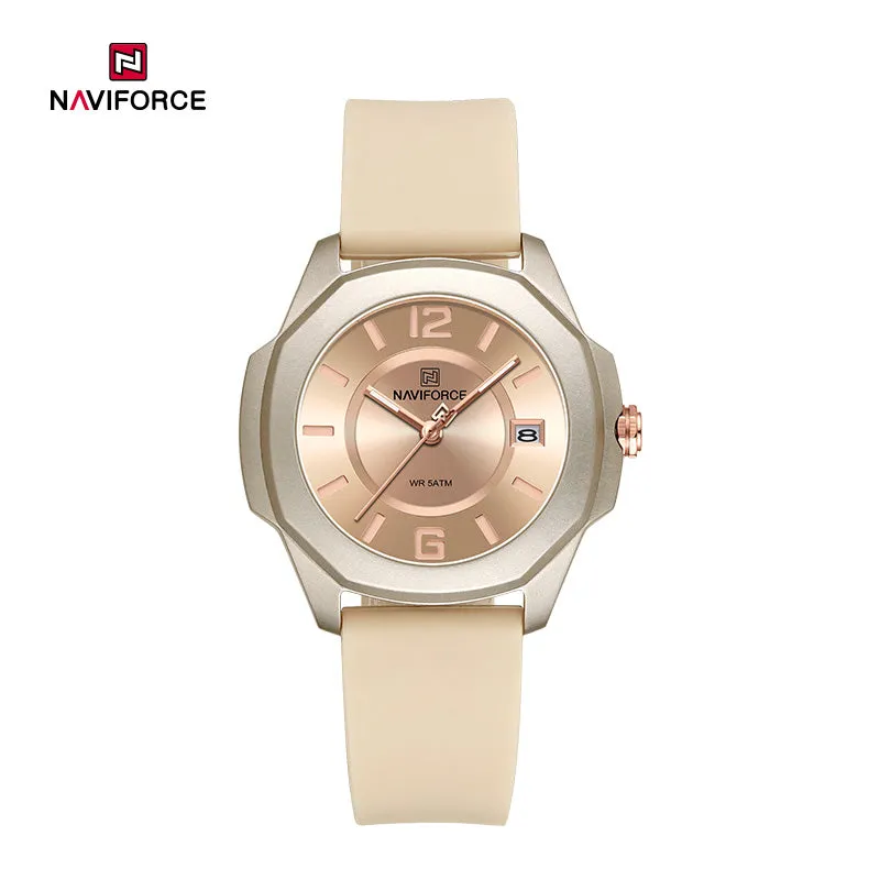 NAVIFORCE NF7107 5ATM Waterproof Stylish Women’s Luminous Sports Watch with Silicone Strap